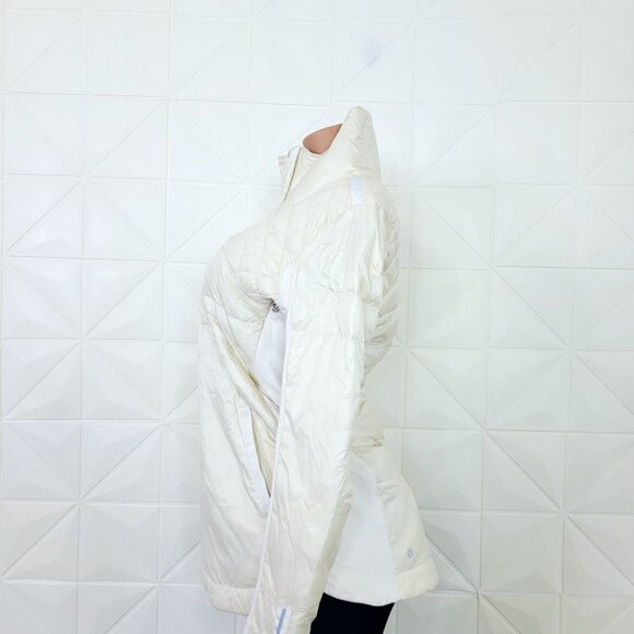 Lululemon Athletica Off-White Quilted Puffer Jacket - Picture 4 of 9